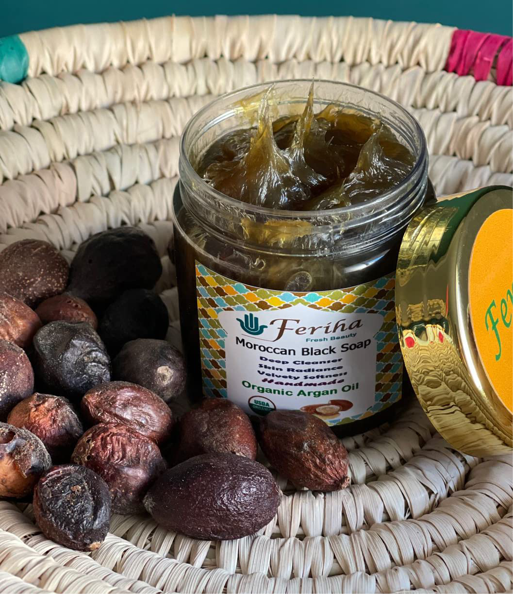 ✨ Moroccan Black Soap with Organic Argan Oil, 100% Authentic & Organic