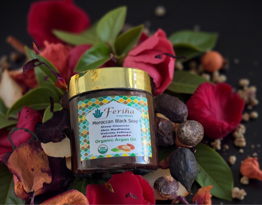 ✨ Moroccan Black Soap with Organic Argan Oil, 100% Authentic & Organic
