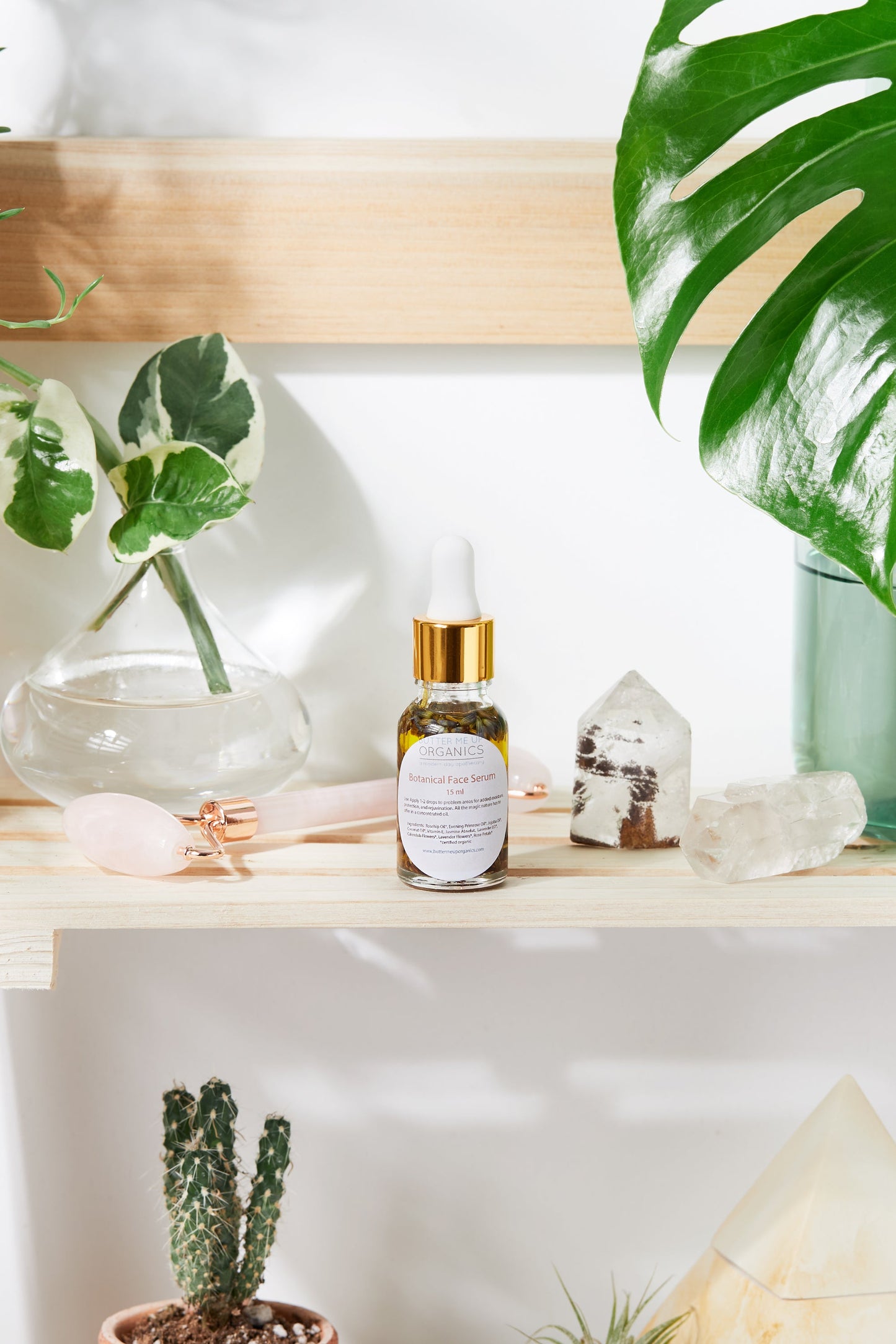 Botanical Anti Aging Facial Serum w/ Rose, Jasmine, Lavender and Calendula