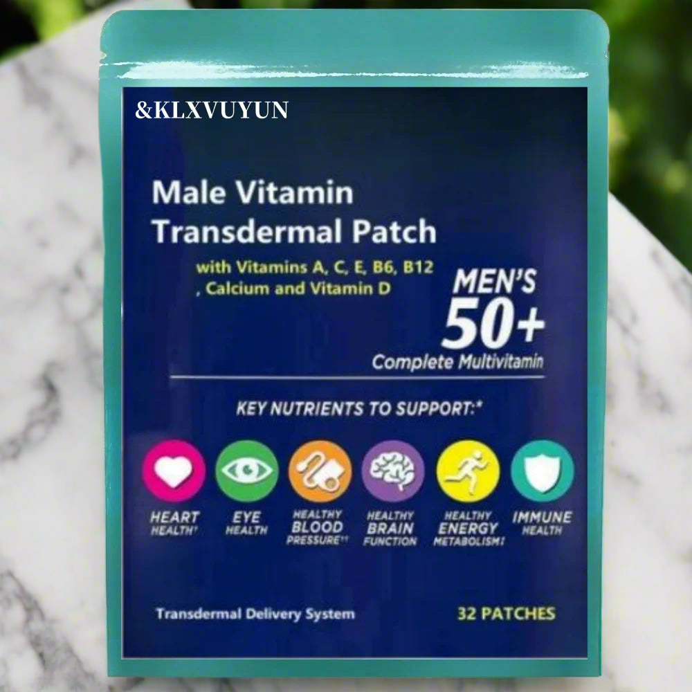 Men's 50+multi vitamin transdermal patch, containing vitamins A, B6,
