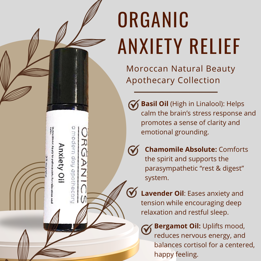 Anxiety Roller Ball / Organic Essential Oils For Anxiety / Calming