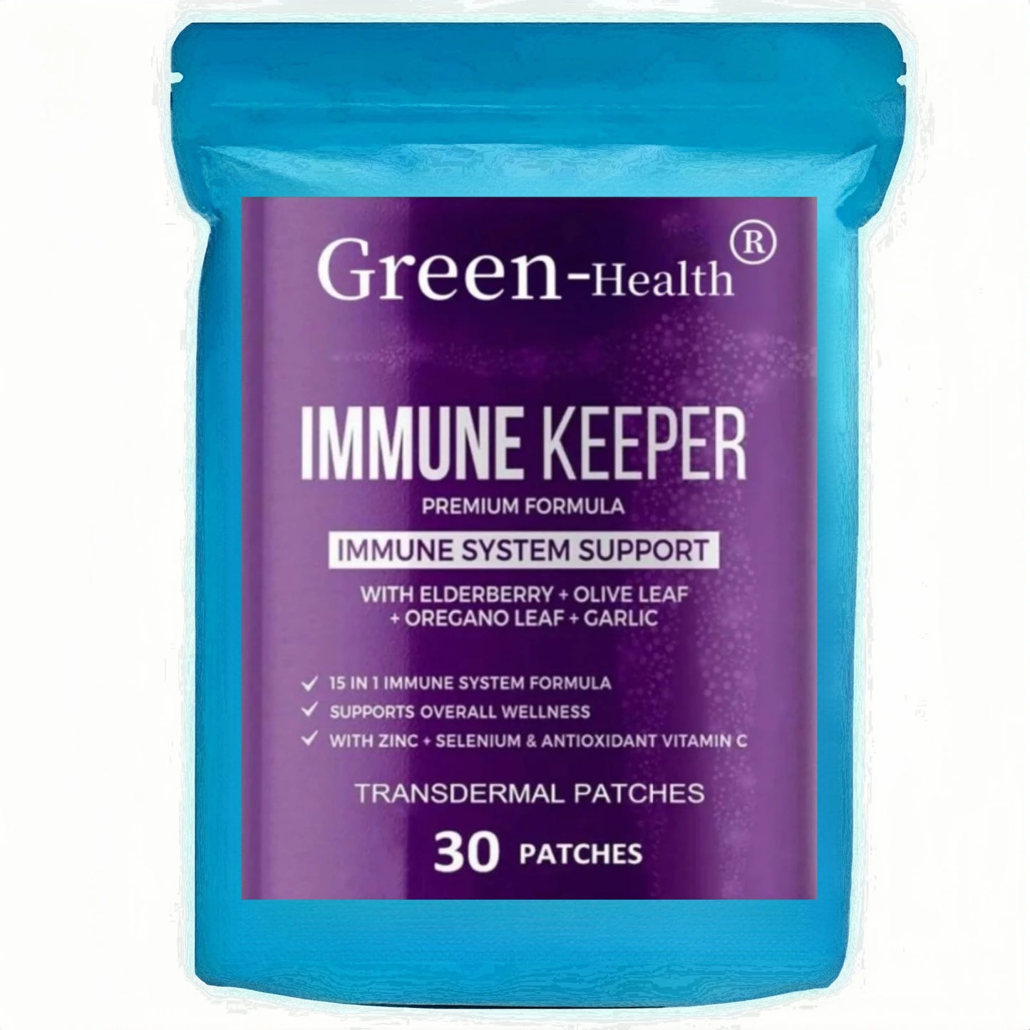 30 Patches Immune System Booster Transdermal Patches with Elderberry,