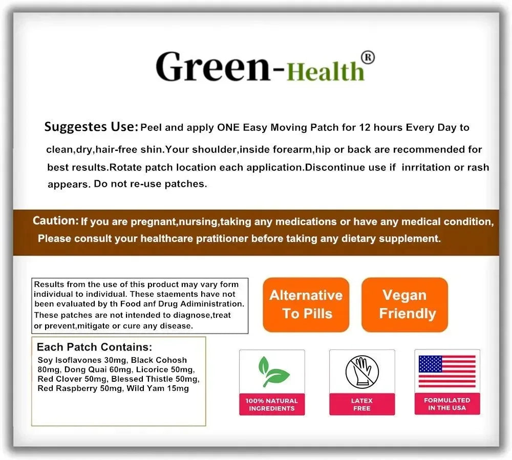 Womens Support Transdermal Patches Hormone Regulation Menopause