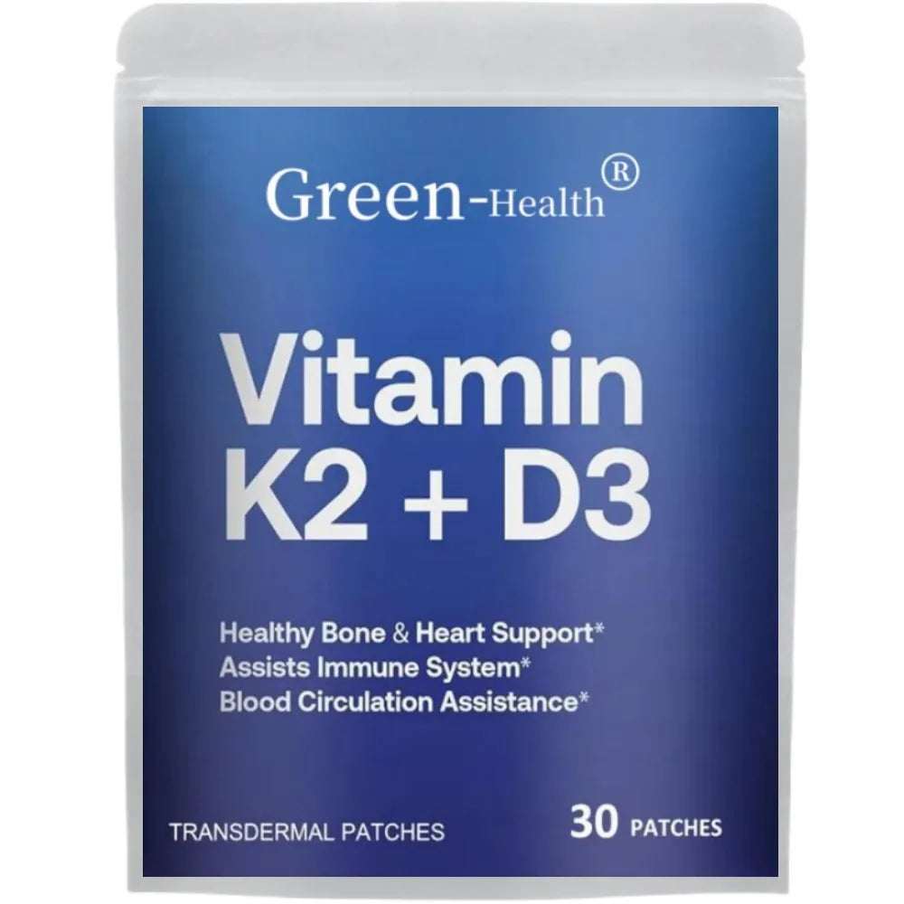 30 Patches Vitamin D3 K2 Transdermal Patches for Men and Women