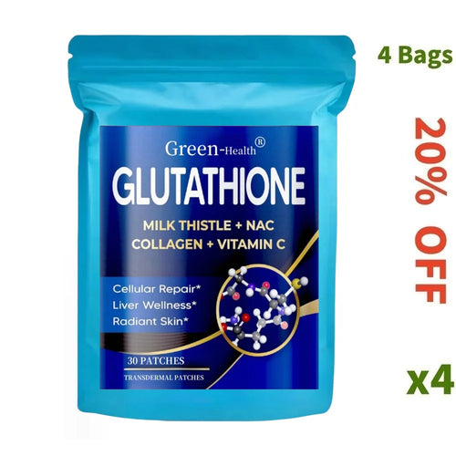 30 Anti-Aging Glutathione Transdermal Patches, Skin, liver health, cell repair
